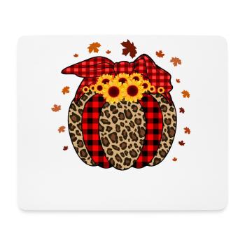 Pumpkin Pumpkin Lantern Leopard Checkered Halloween - Mouse Pad (horizontal) - white - Front