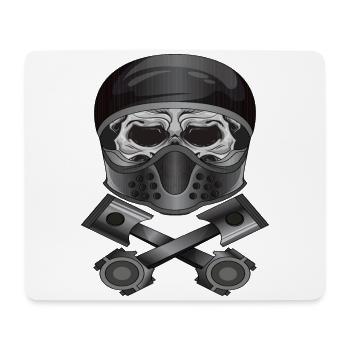 Motorrad Motorradfahrer Biker Feuerstuhl Biken - Mousepad (Querformat) - Weiß - Vorne