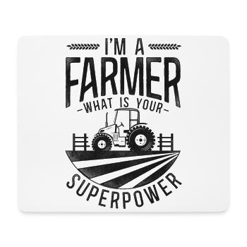 Farming Farmer Tractor Vintage I'm - Mouse Pad (horizontal) - white - Front