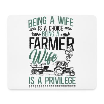 Agriculteur Femme Tracteur - Tapis de souris (format paysage) - blanc - Devant