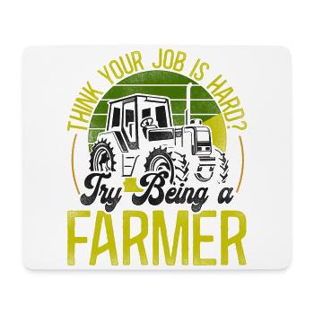 Farming Farmer Tractor Vintage - Mousepad (Querformat) - Weiß - Vorne
