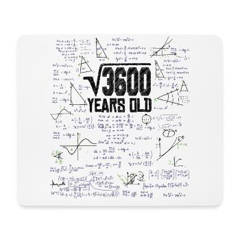 Square root of 3600 math nerd 60th birthday - Mouse Pad (horizontal) - white - Front