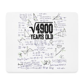Square Root of 4900 Math Nerd 70th Birthday - Mouse Pad (horizontal) - white - Front