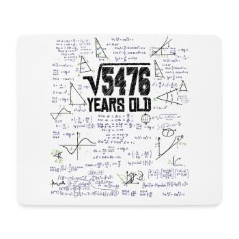Square Root of 5476 Math Nerd 74th Birthday - Mouse Pad (horizontal) - white - Front