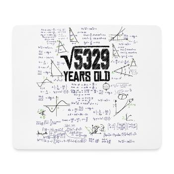 Square Root of 5329 Math Nerd 73rd Birthday - Mouse Pad (horizontal) - white - Front