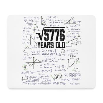 Quadratwurzel von 5776 Mathe Nerd 76. Geburtstag - Mousepad (Querformat) - Weiß - Vorne