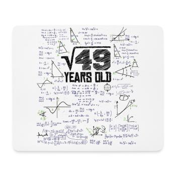 Racine carrée de 49 Math Nerd 7ème anniversaire - Tapis de souris (format paysage) - blanc - Devant