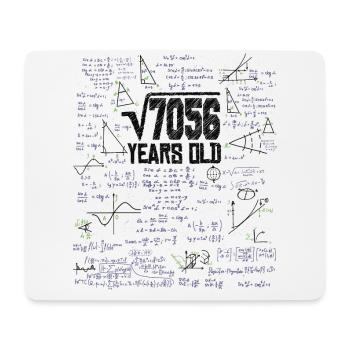 Square Root of 7056 Math Nerd 84th Birthday - Mouse Pad (horizontal) - white - Front