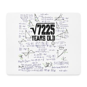 Square Root of 7225 Math Nerd 85th Birthday - Mouse Pad (horizontal) - white - Front