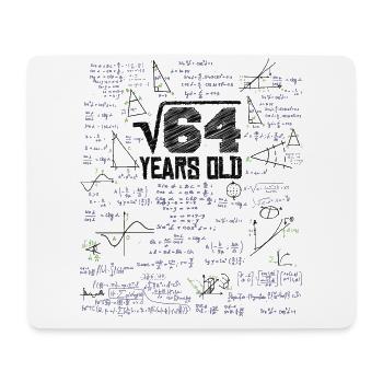 Square root of 64 math nerd 8th birthday - Mouse Pad (horizontal) - white - Front