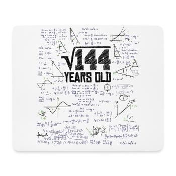 Racine carrée de 144 Math Nerd 12e anniversaire - Tapis de souris (format paysage) - blanc - Devant