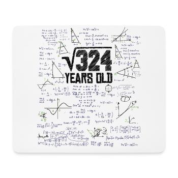 Quadratwurzel von 324 Mathe Nerd 18. Geburtstag - Mousepad (Querformat) - Weiß - Vorne