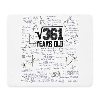 Square root of 361 math nerd 19th birthday - Mouse Pad (horizontal) - white - Front