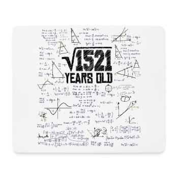 Square Root of 1521 Math Nerd 39th Birthday - Mouse Pad (horizontal) - white - Front