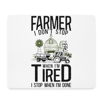 Farming Farmer Tractor Vintage - Mouse Pad (horizontal) - white - Front