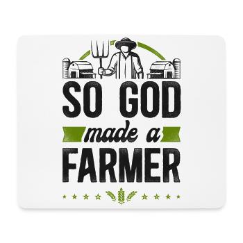 Farming Farmer Vintage So God Made - Mousepad (Querformat) - Weiß - Vorne