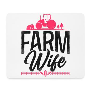 Agriculteur Femme Tracteur - Tapis de souris (format paysage) - blanc - Devant