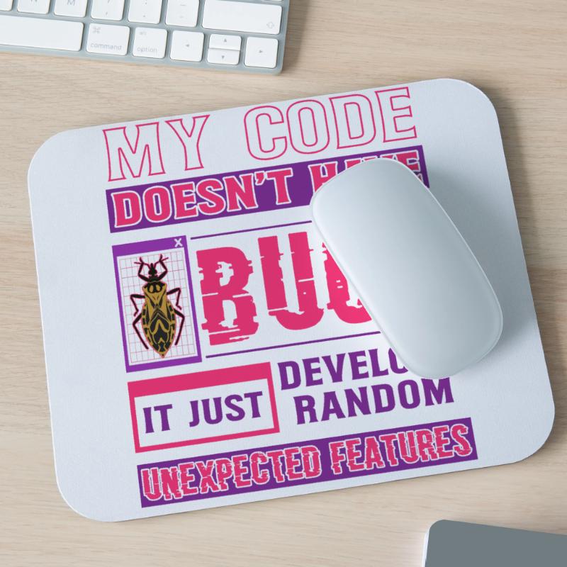 Developer My Code Hat Keine Bugs Funny Coding Mousepad (Querformat)