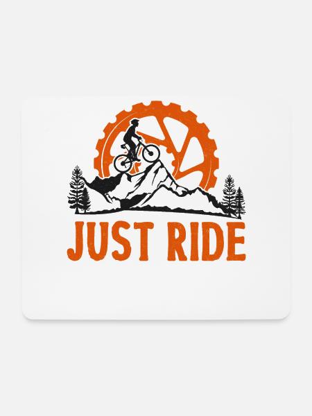 Enduro MTB Mountain Bike Riding - Mousepad (Querformat) - Weiß