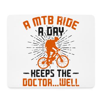 Enduro MTB Mountain Bike Riding - Mouse Pad (horizontal) - white - Front