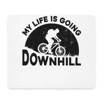 Enduro MTB Mountain Bike Riding - Mousepad (Querformat) - Weiß - Vorne