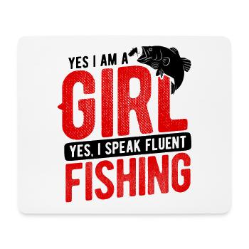 Angler Spruch zum Angeln Angel - Mousepad (Querformat) - Weiß - Vorne