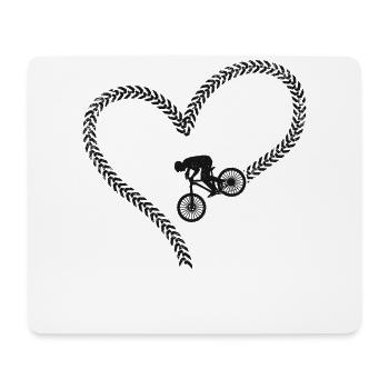 Enduro MTB Mountain Bike Riding - Mousepad (Querformat) - Weiß - Vorne