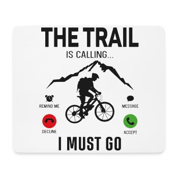 Enduro MTB Mountain Bike Riding - Mouse Pad (horizontal) - white - Front