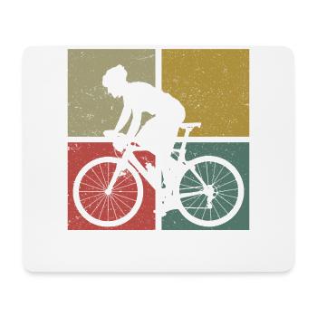 Funny Road Bike Riding Cycling - Mouse Pad (horizontal) - white - Front