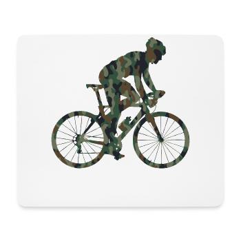 Funny Road Bike Riding Cycling - Mouse Pad (horizontal) - white - Front
