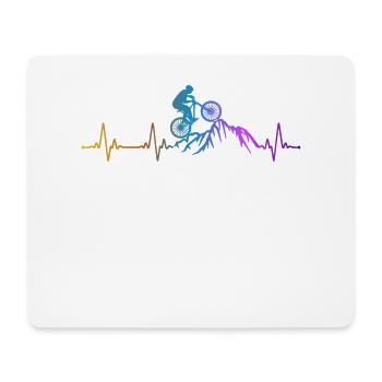 Enduro MTB Mountain Bike Riding - Mouse Pad (horizontal) - white - Front