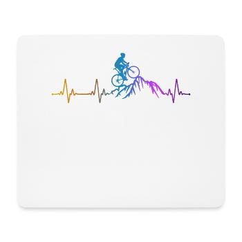 Funny Road Bike Riding Cycling - Mouse Pad (horizontal) - white - Front