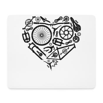 Enduro MTB Mountain Bike Riding - Mousepad (Querformat) - Weiß - Vorne