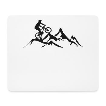 Enduro MTB Mountain Bike Riding - Mousepad (Querformat) - Weiß - Vorne