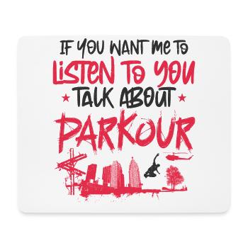 Parkour Free Running Traceur - Mouse Pad (horizontal) - white - Front