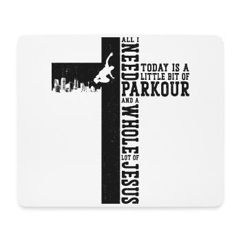 Parkour Free Running Traceur Jésus - Tapis de souris (format paysage) - blanc - Devant