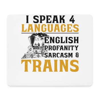 Steam Train Driver Trainspotting - Mouse Pad (horizontal) - white - Front