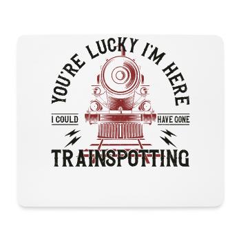 Steam Train Driver Trainspotting - Mouse Pad (horizontal) - white - Front