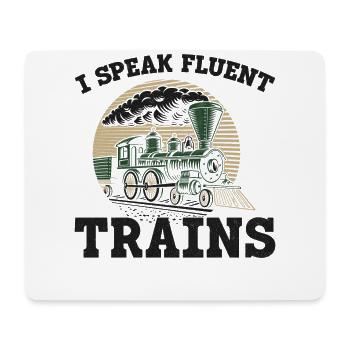 Steam Train Driver Trainspotting - Mouse Pad (horizontal) - white - Front