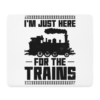 Conducteur de train à vapeur Trainspotting - Tapis de souris (format paysage) - blanc - Devant