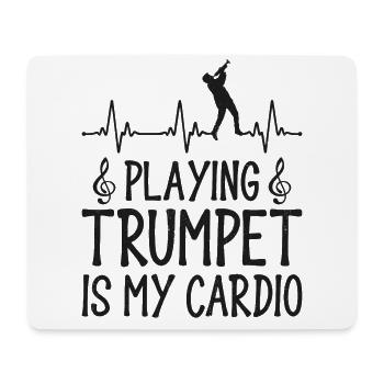 Trumpet Player Vintage Playing - Mousepad (Querformat) - Weiß - Vorne