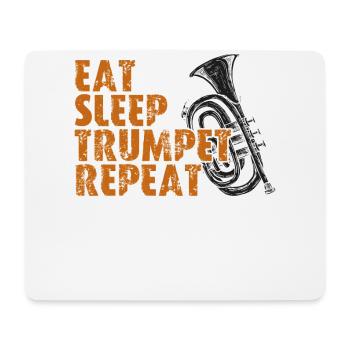 Trumpet Player Vintage Retro Eat - Mousepad (Querformat) - Weiß - Vorne