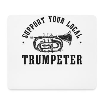 Trumpet Player Vintage Support - Mousepad (Querformat) - Weiß - Vorne