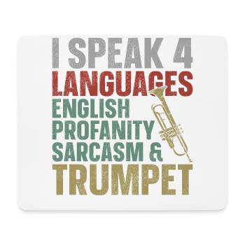 Trumpet Player Vintage Retro I - Mouse Pad (horizontal) - white - Front