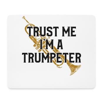 Trumpet Player Vintage Trust Me - Mouse Pad (horizontal) - white - Front