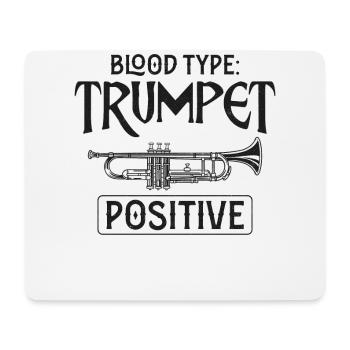 Trumpet Player Vintage Blood Type - Mouse Pad (horizontal) - white - Front