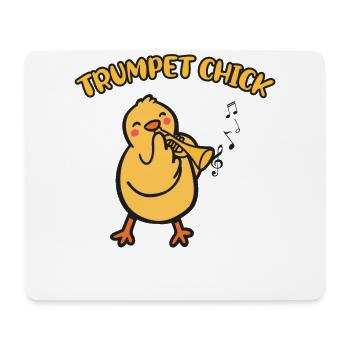 Trumpet Player Girl Chicken - Mousepad (Querformat) - Weiß - Vorne
