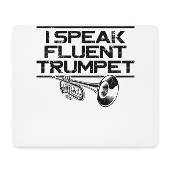 Trompettiste Vintage I Speak - Tapis de souris (format paysage) - blanc - Devant