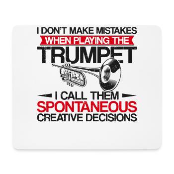 Trumpet Player Vintage I Don't - Mouse Pad (horizontal) - white - Front