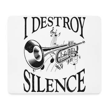 Trompettiste Vintage I Destroy - Tapis de souris (format paysage) - blanc - Devant